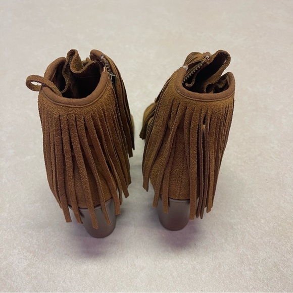 Steve MADDEN FRINGE Ankle Boot Open Toe Fringe Bohemian US 6B - Picture 11 of 11